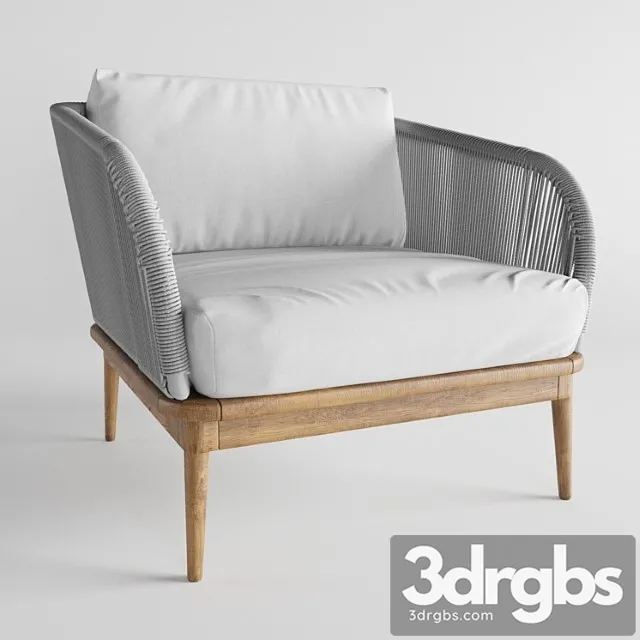 Corded weave outdoor lounge chair west elm 3D Model Download Corded weave outdoor lounge chair west elm 3D Model Download