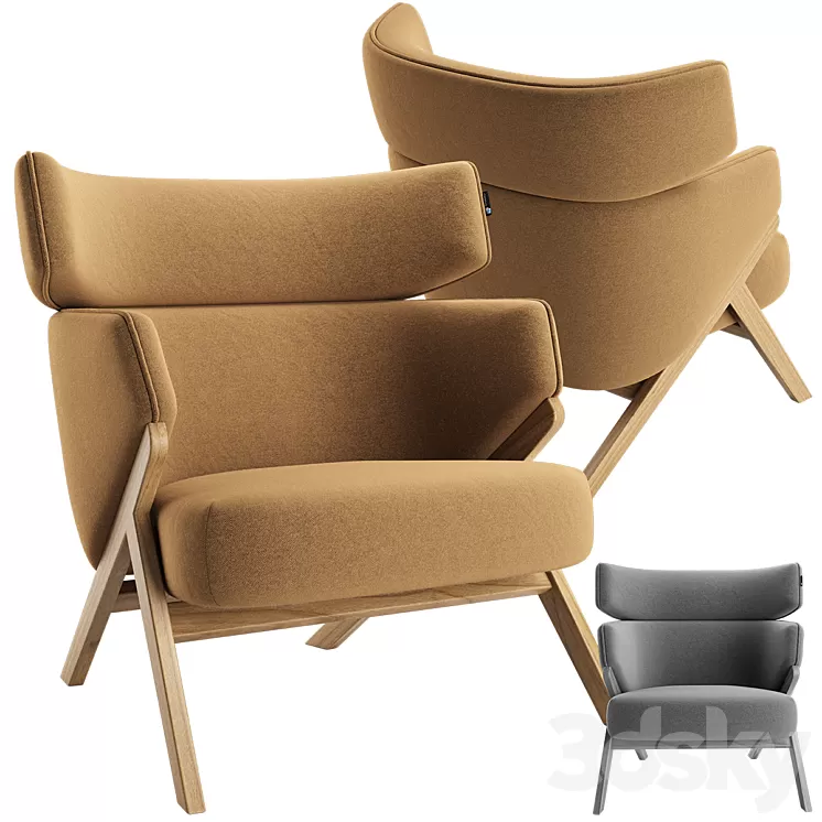 Cordial Armchair 3D Model Cordial Armchair 3D Model