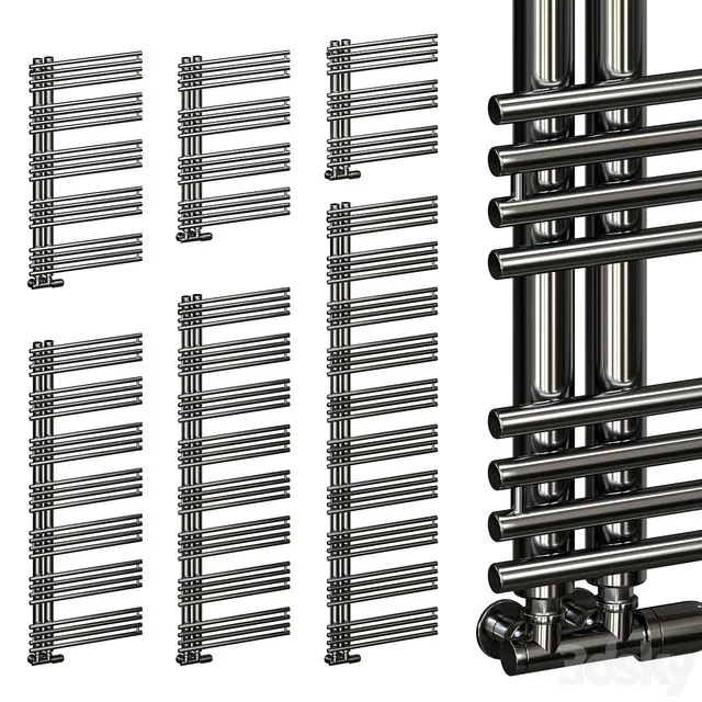 Cordivari Kelly towelrail polished 3D Model Cordivari Kelly towelrail polished 3D Model