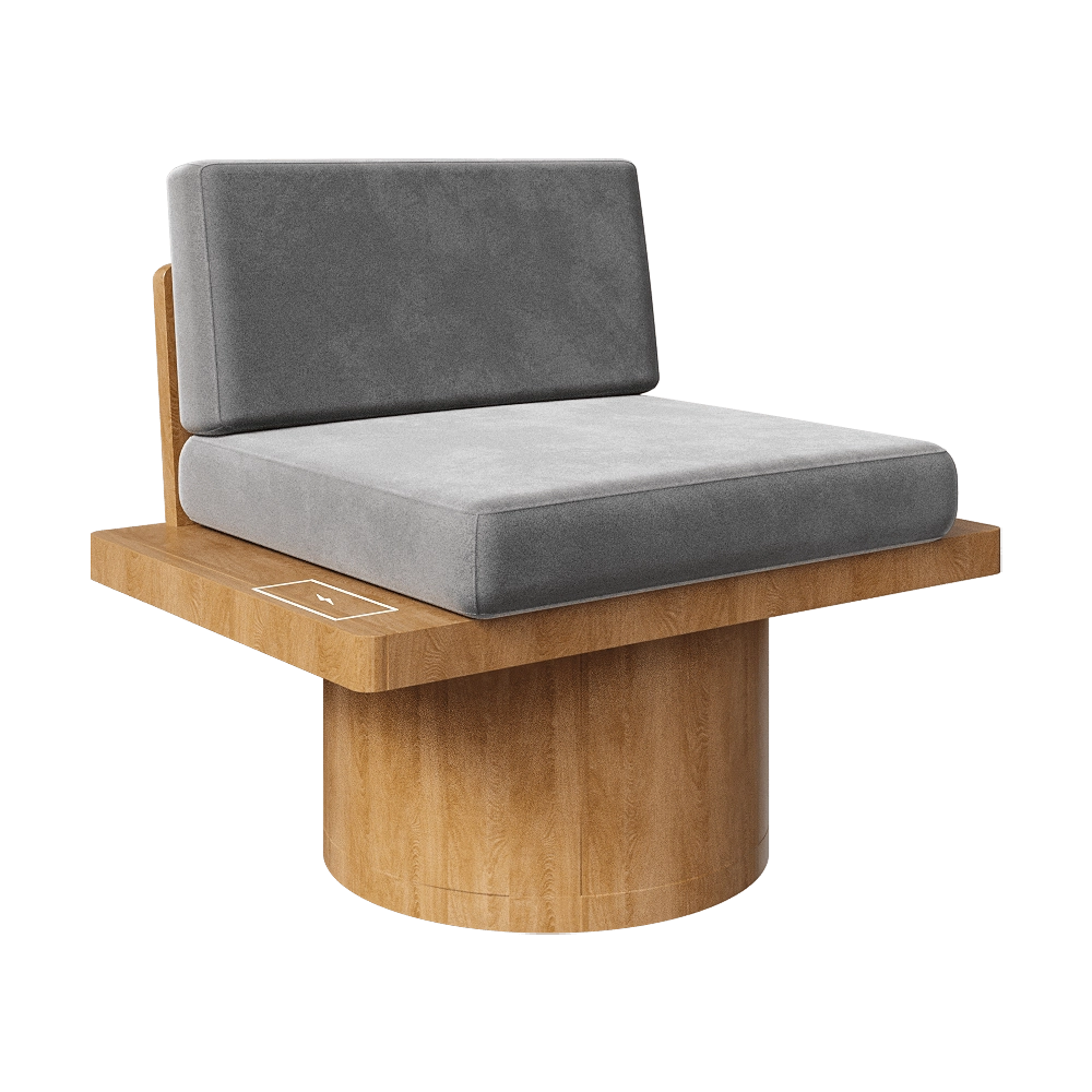 CORE objects – Armchair ON CYLINDERS 3D Model CORE objects – Armchair ON CYLINDERS 3D Model