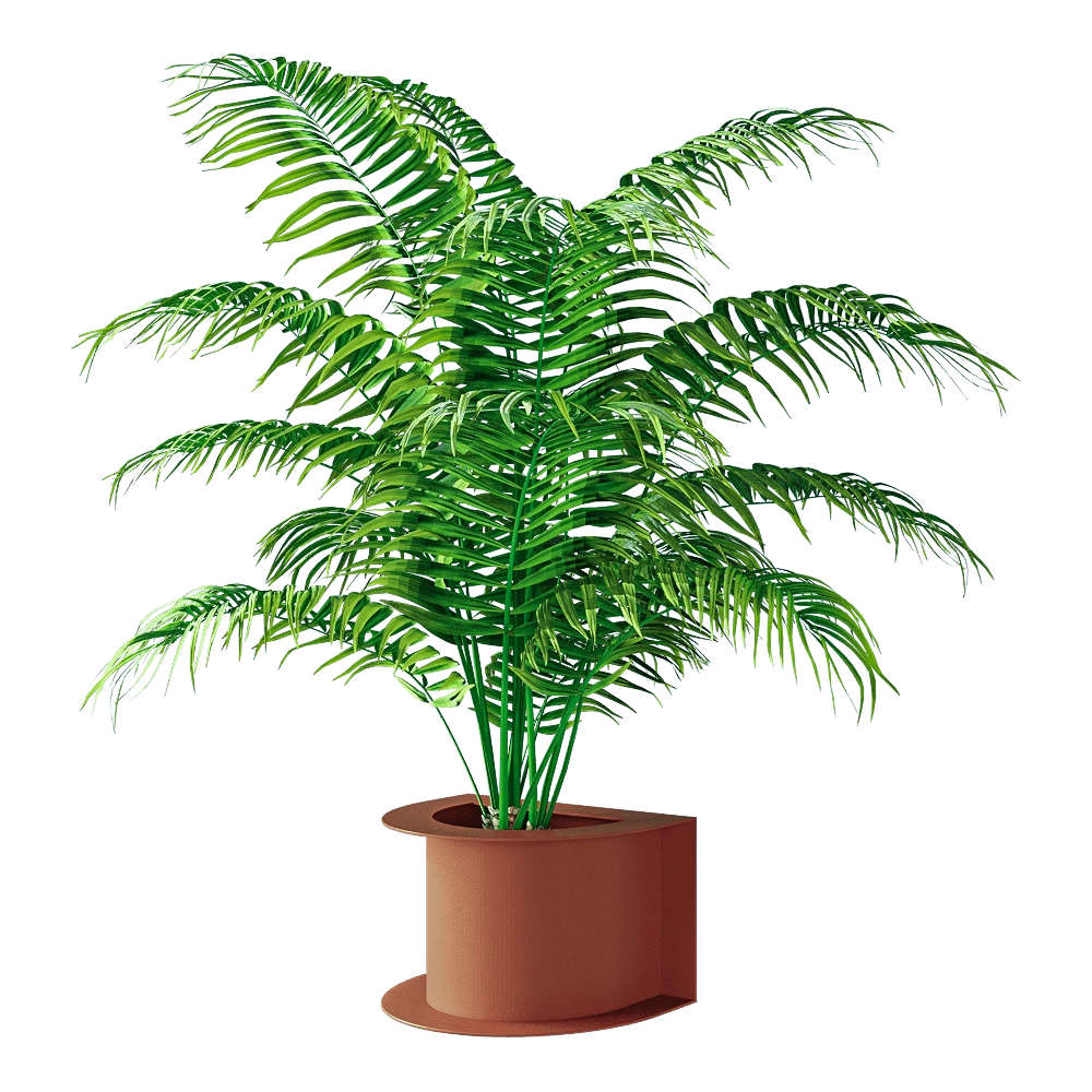 CORE objects – Metal flower pots HALF 3D Model