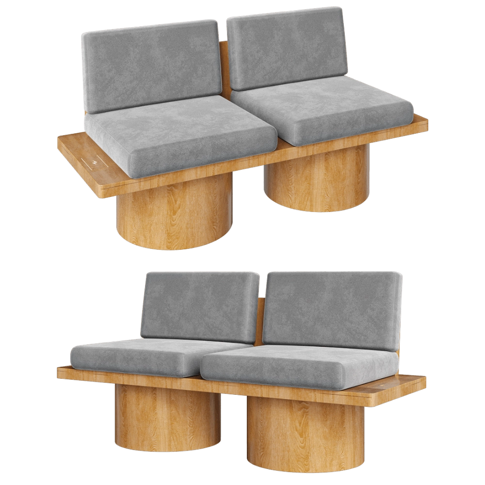 CORE objects – Sofa ON CYLINDERS 3D Model CORE objects – Sofa ON CYLINDERS 3D Model
