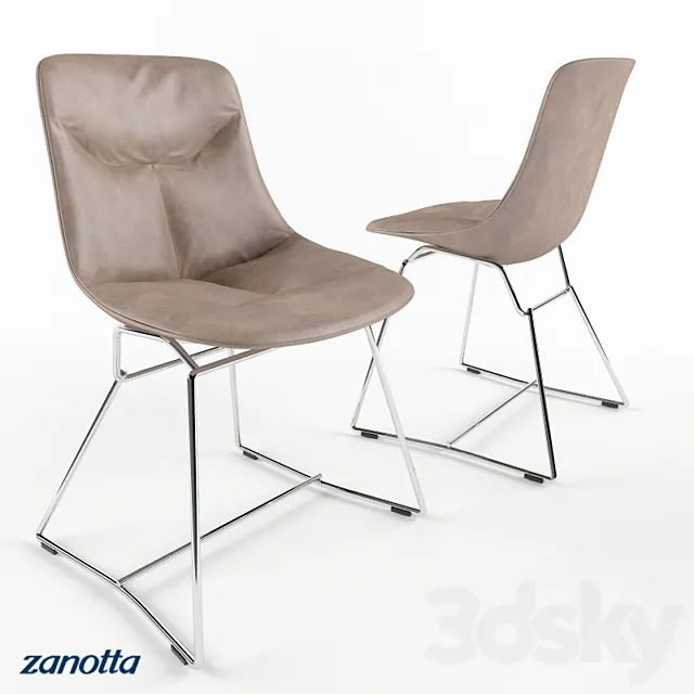 Corina chair factory Zanotta 3D Model Corina chair factory Zanotta 3D Model