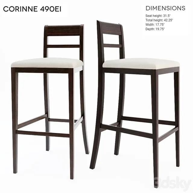 CORINNE 490EI chair 3D Model