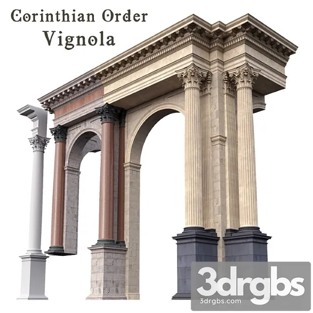 Corinthian Order Vignola Column 3D Model Download