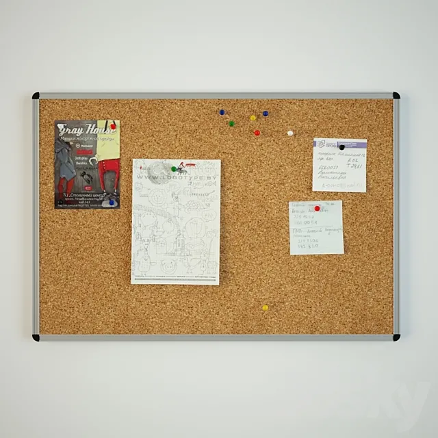 Corkboard 3DModel Corkboard 3DModel