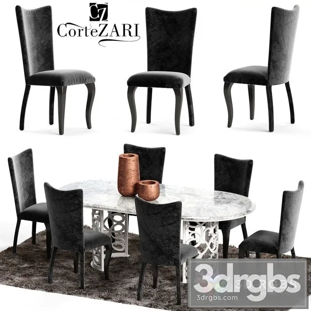Corle Zari Table and Chair 3D Model Download Corle Zari Table and Chair 3D Model Download