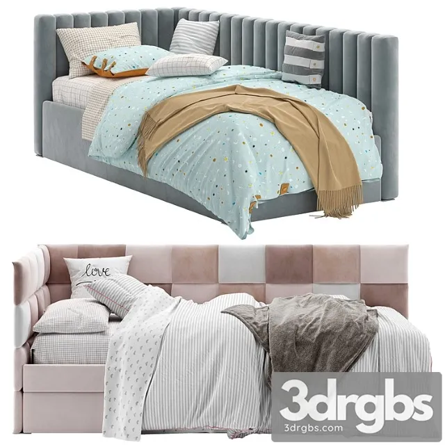 Corner bed with panels