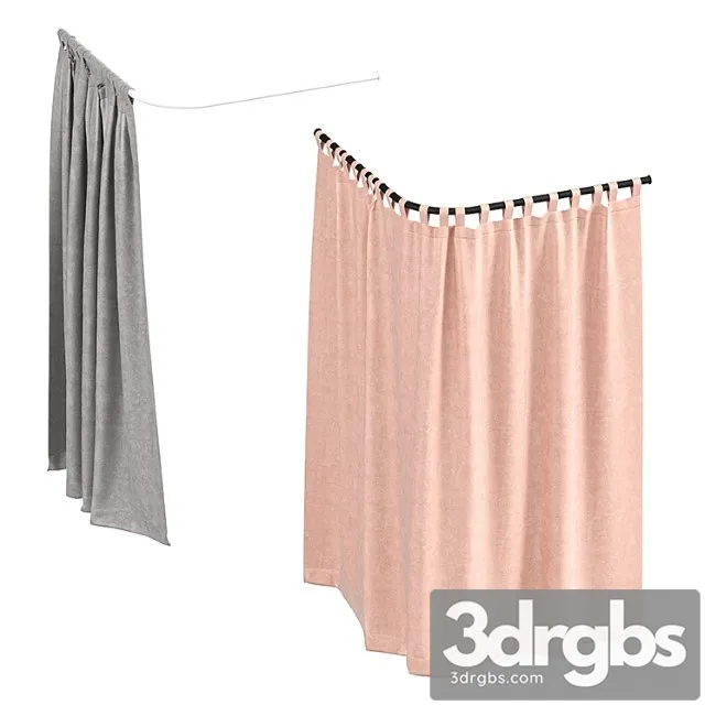 Corner fitting room 3D Model Download