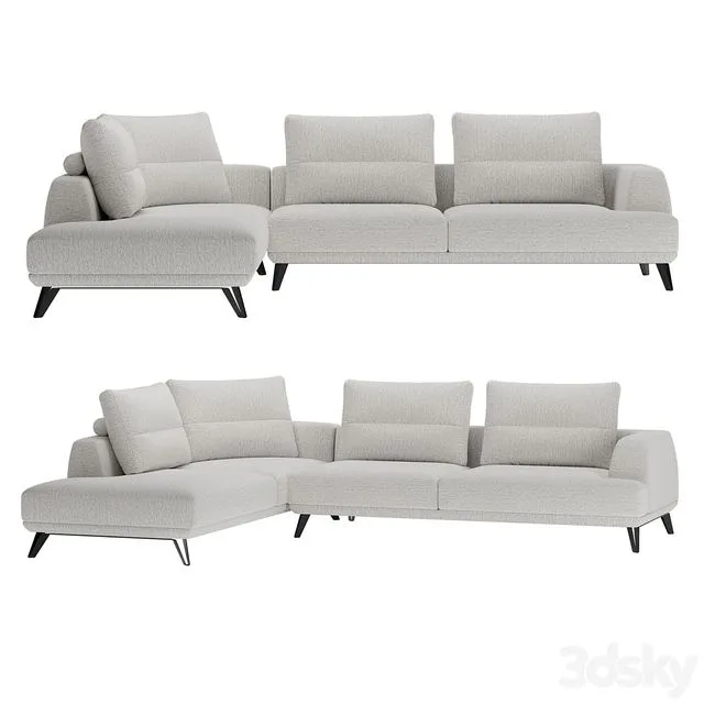 Corner Italian sofa Doge from Italia Lounge 3D Model Corner Italian sofa Doge from Italia Lounge 3D Model
