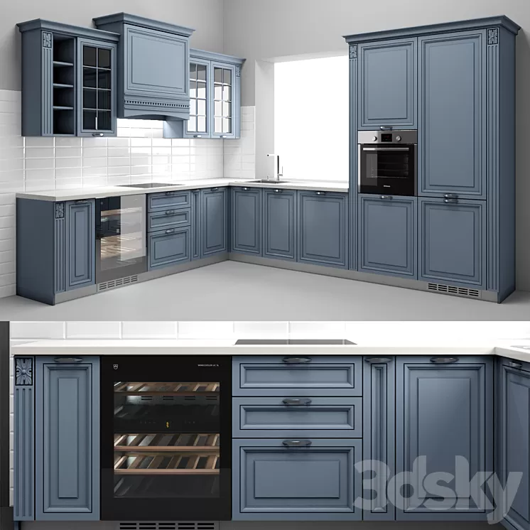 Corner kitchen 3D Model Corner kitchen 3D Model