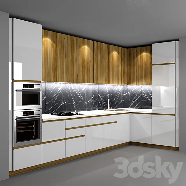 Corner kitchen 3D Model Corner kitchen 3D Model