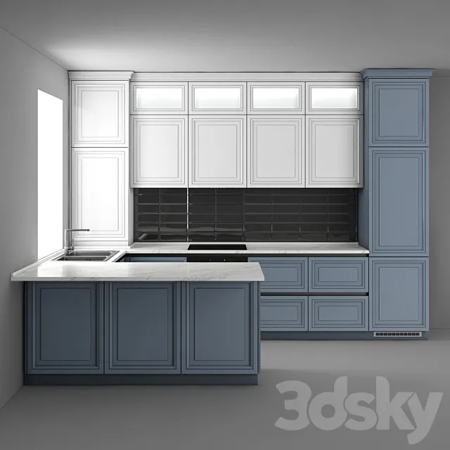 Corner Kitchen 3D Model Corner Kitchen 3D Model