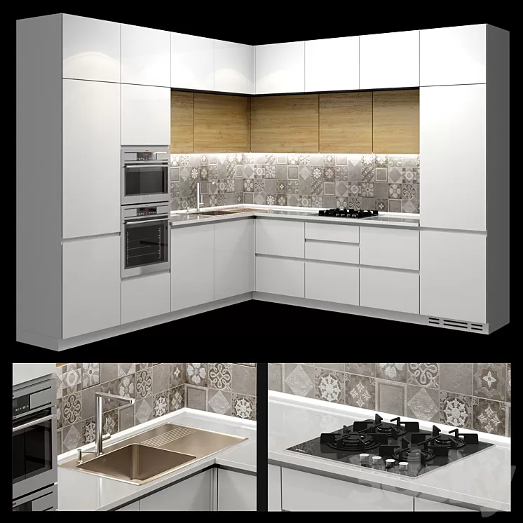 Corner kitchen 3D Model