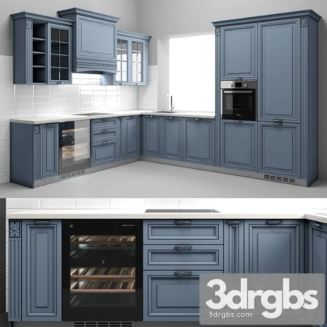 Corner kitchen_2 3D Model Download