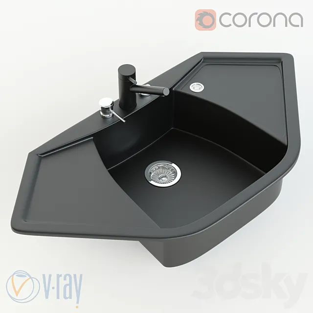 Corner sink Corax 3DModel Corner sink Corax 3DModel