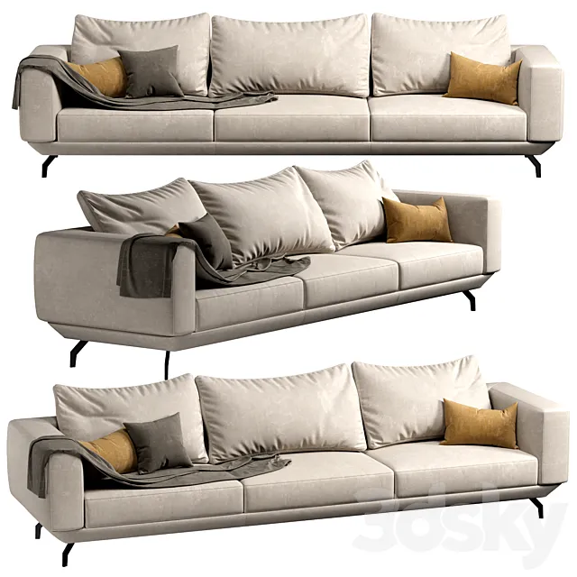 CORNER SOFA 3 sit place 3D Model CORNER SOFA 3 sit place 3D Model