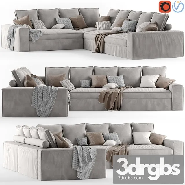 Corner sofa alberta salotti santorini 2 3D Model Download Corner sofa alberta salotti santorini 2 3D Model Download