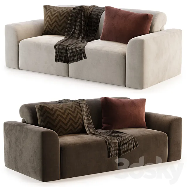 Corner Sofa Baivin Soft Light by Divan 3D Model