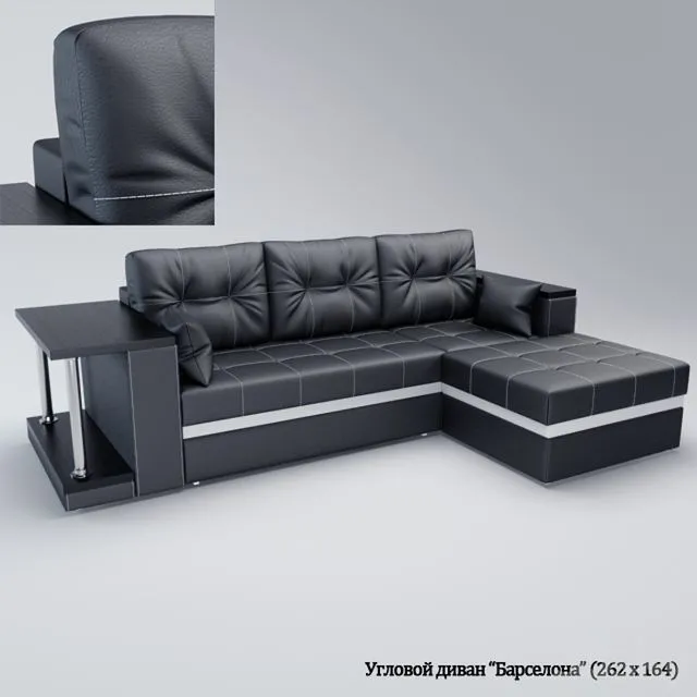 Corner sofa Barcelona 3D Model Corner sofa Barcelona 3D Model