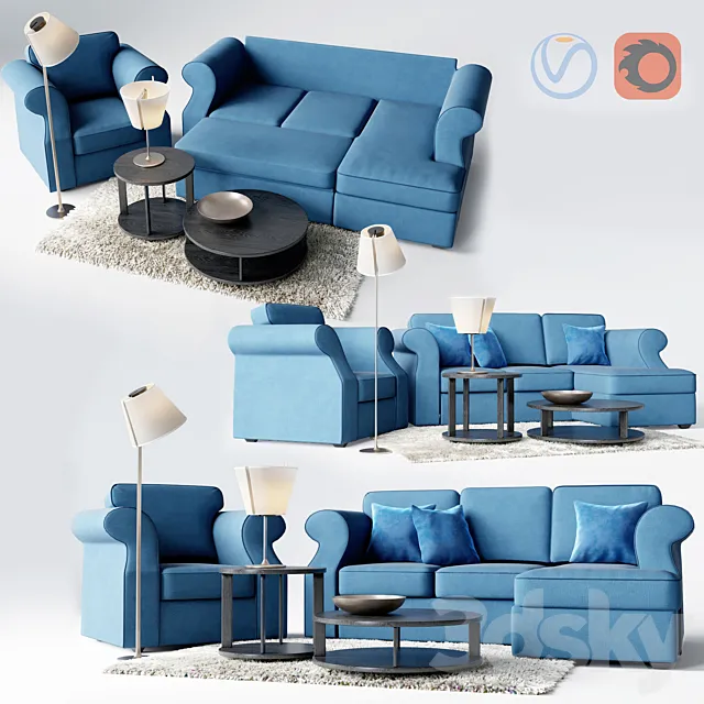 Corner sofa bed MOON-112 3DModel