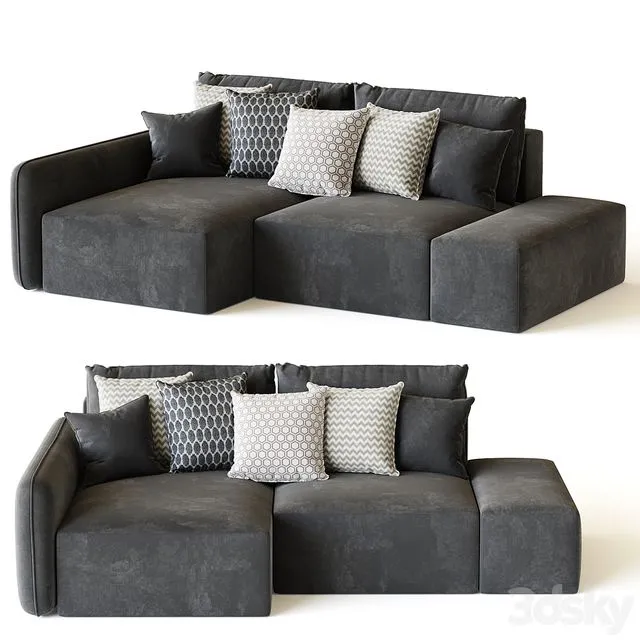 Corner sofa bed Portland 3D Model
