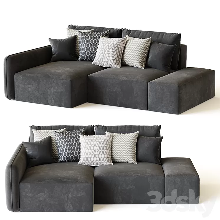 Corner sofa bed Portland 3D Model