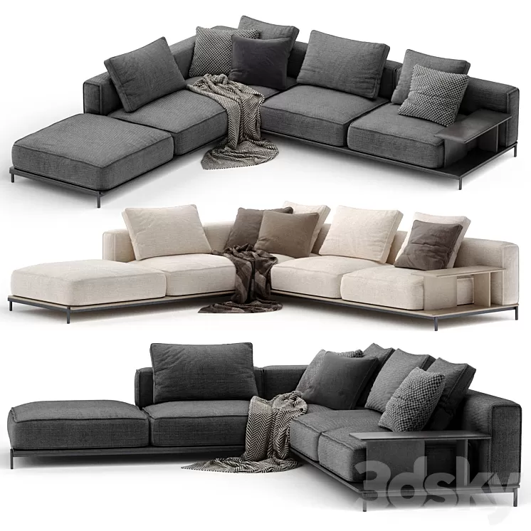 Corner sofa Brera from Poliform 3D Model Free Download