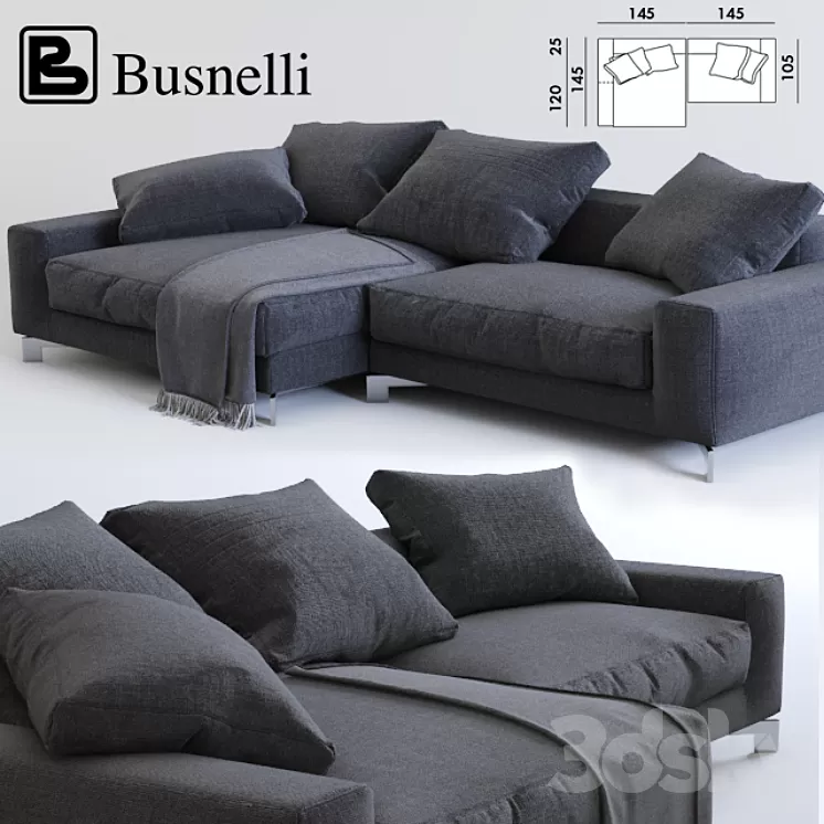 Corner sofa Busnelli 3D Model