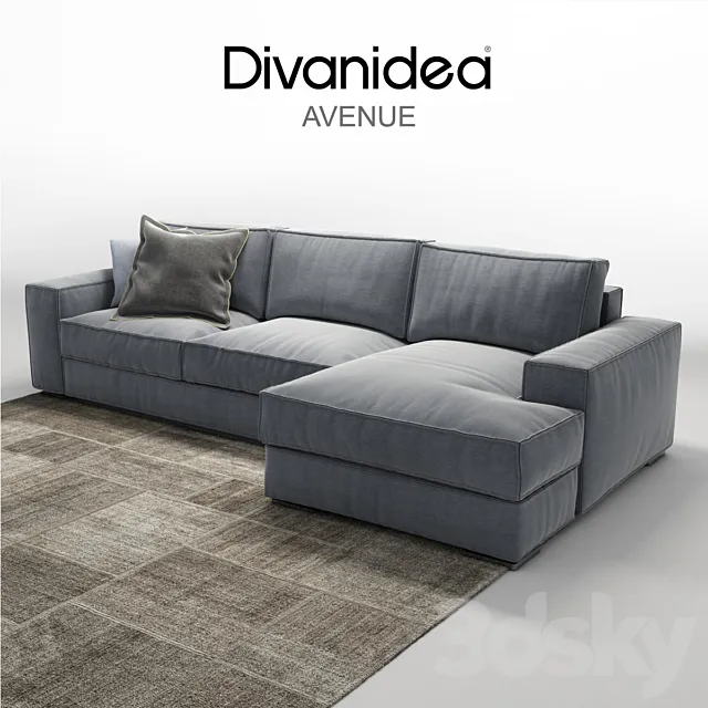 Corner sofa Divanidea 3D Model Corner sofa Divanidea 3D Model