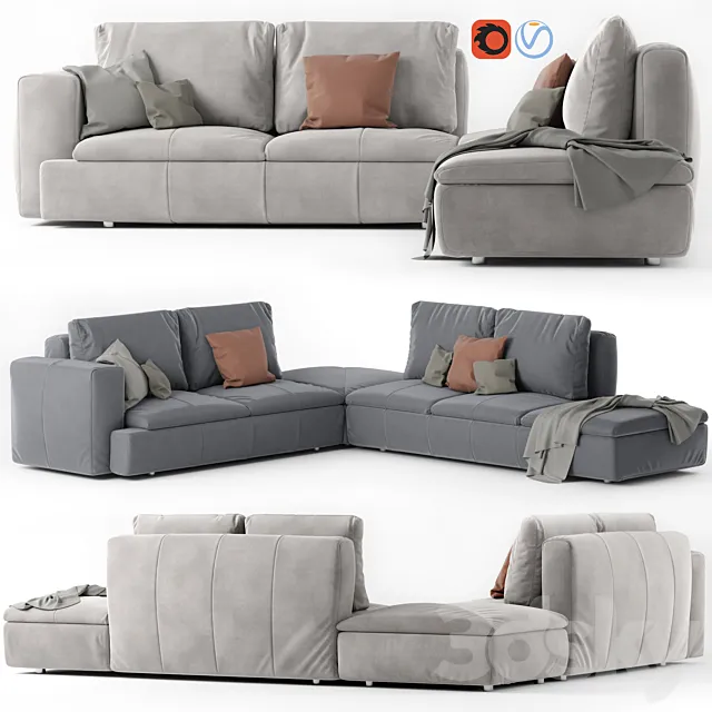 Corner sofa Eclectico Comfort 3D Model