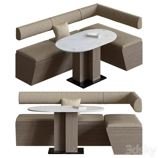 Corner sofa for the kitchen 3D Model Corner sofa for the kitchen 3D Model