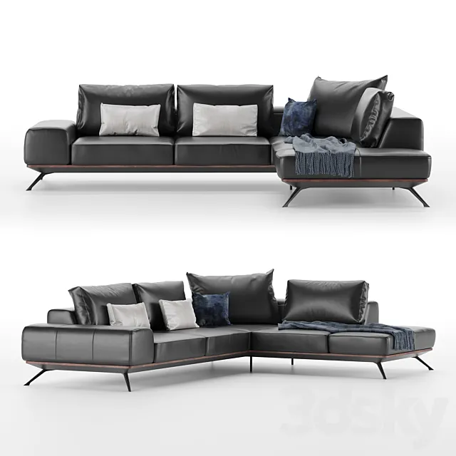 Corner sofa Kler Figaro Uno 3D Model Corner sofa Kler Figaro Uno 3D Model