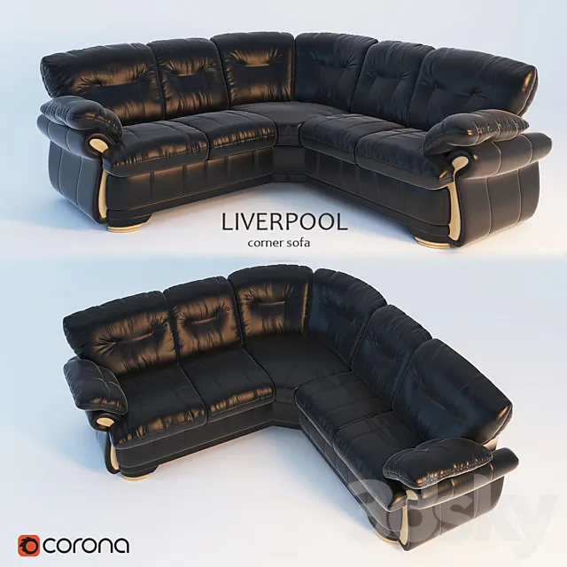 Corner sofa “Liverpool” 3D Model Corner sofa “Liverpool” 3D Model