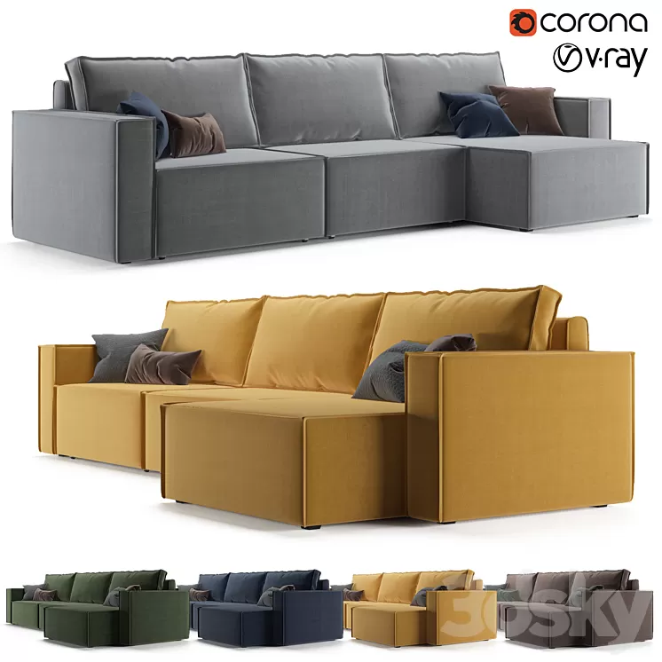 Corner sofa Loft divan.ru 3D Model