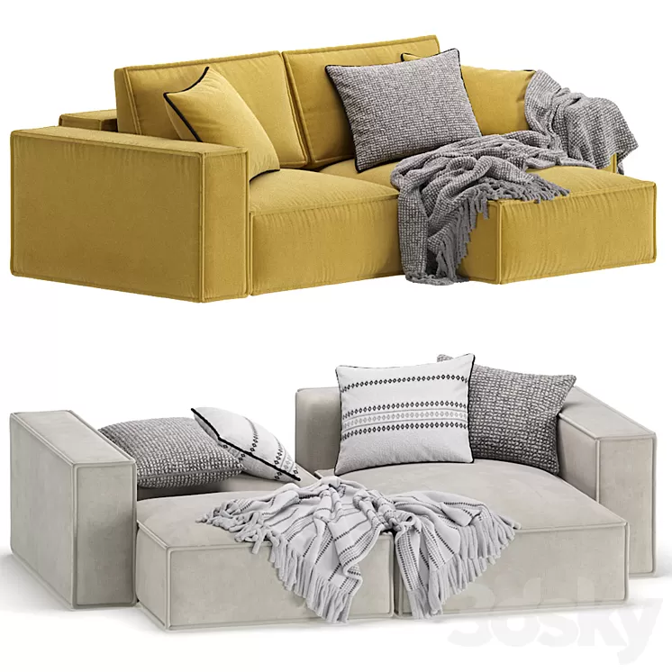 Corner Sofa Loft Ebi Happy Yellow 3D Model Free Download