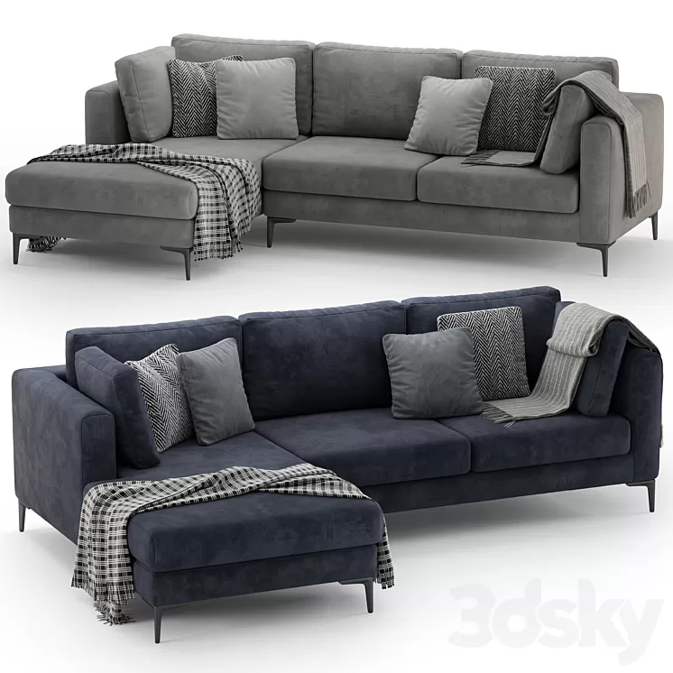 Corner sofa Mebelroom Milan 3D Model Free Download
