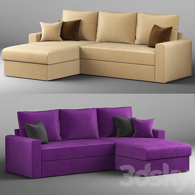 Corner sofa MebelVia Verona 3D Model Corner sofa MebelVia Verona 3D Model