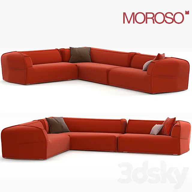 Corner sofa Moroso Massas 3D Model Corner sofa Moroso Massas 3D Model