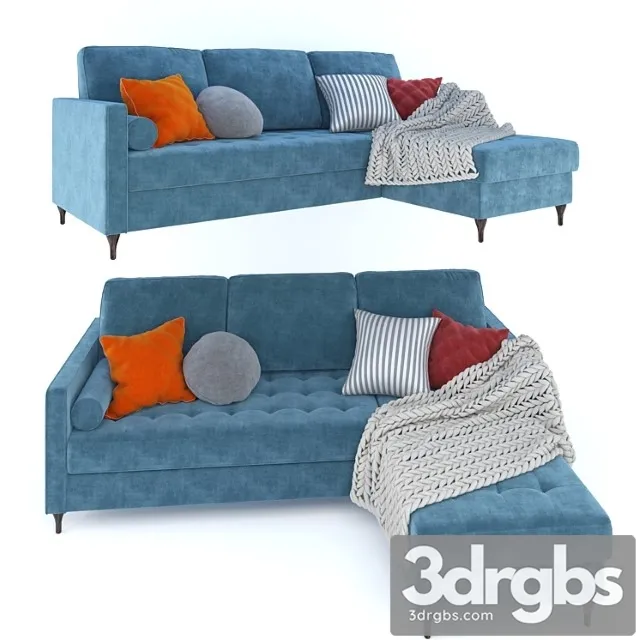 Corner sofa nordic 2 3D Model Download Corner sofa nordic 2 3D Model Download