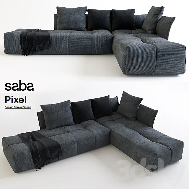 Corner sofa Saba Pixel 3D Model