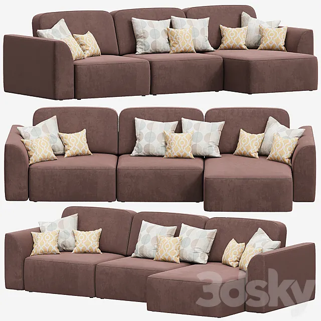 Corner Sofa Sietl Xoff 3D Model Corner Sofa Sietl Xoff 3D Model