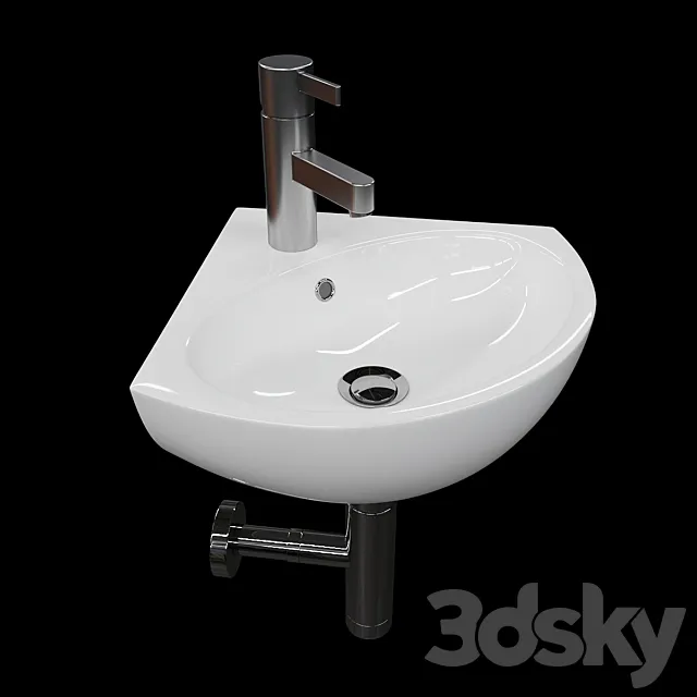 Corner washbasin Kolo Runa 3DModel Corner washbasin Kolo Runa 3DModel