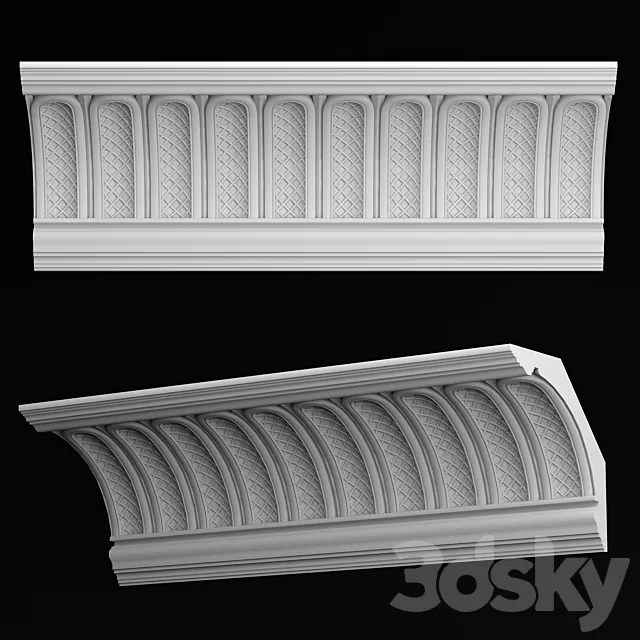 Cornice KD109 3D Model Cornice KD109 3D Model