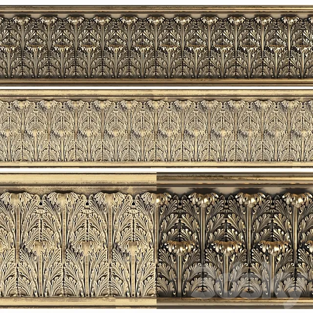 Cornice with leaves 3DModel Cornice with leaves 3DModel
