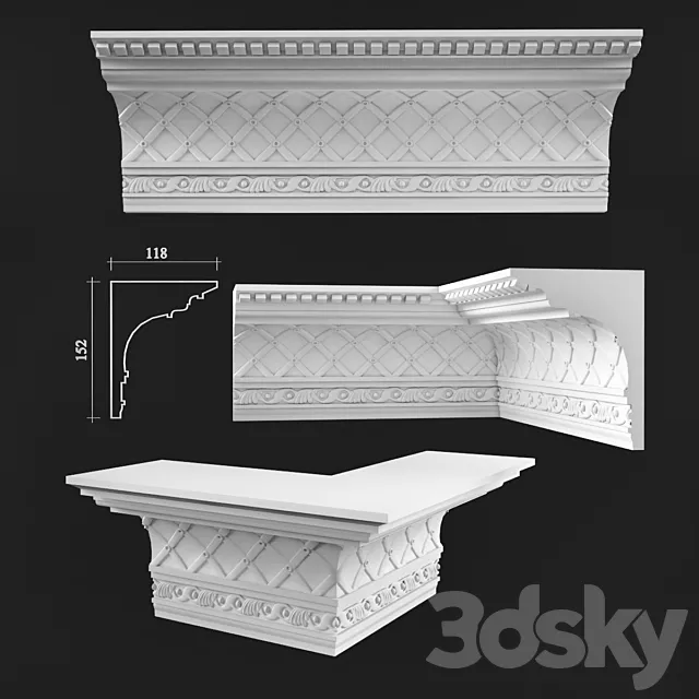 Cornices Daylight 3D Model