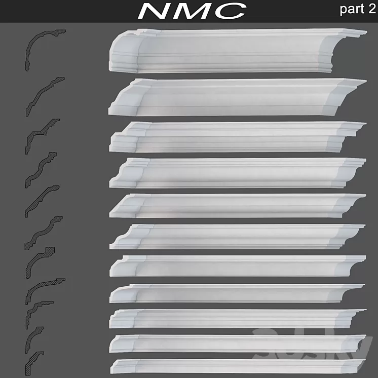 Cornices NMC (part 2) 3D Model Cornices NMC (part 2) 3D Model
