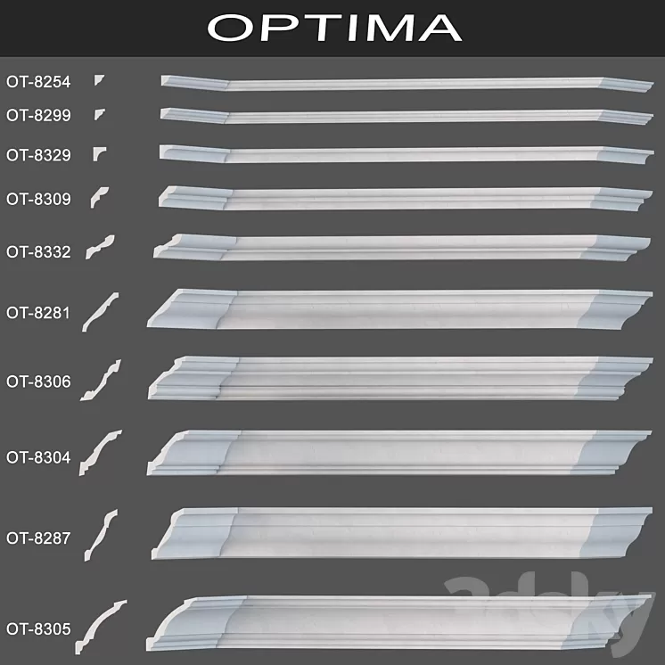Cornices optima 3D Model Cornices optima 3D Model