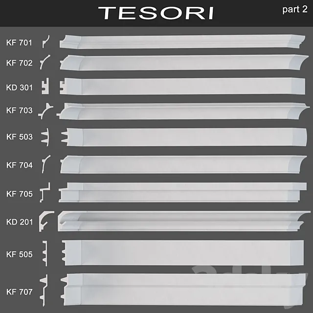 Cornices Tesori (part 2) 3D Model Cornices Tesori (part 2) 3D Model