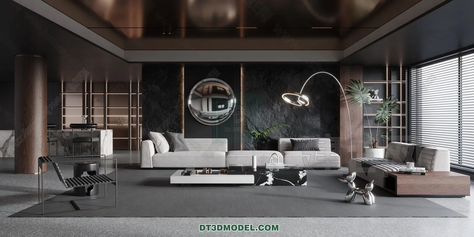 CORONA LIVING ROOM 3D MODELS – 011